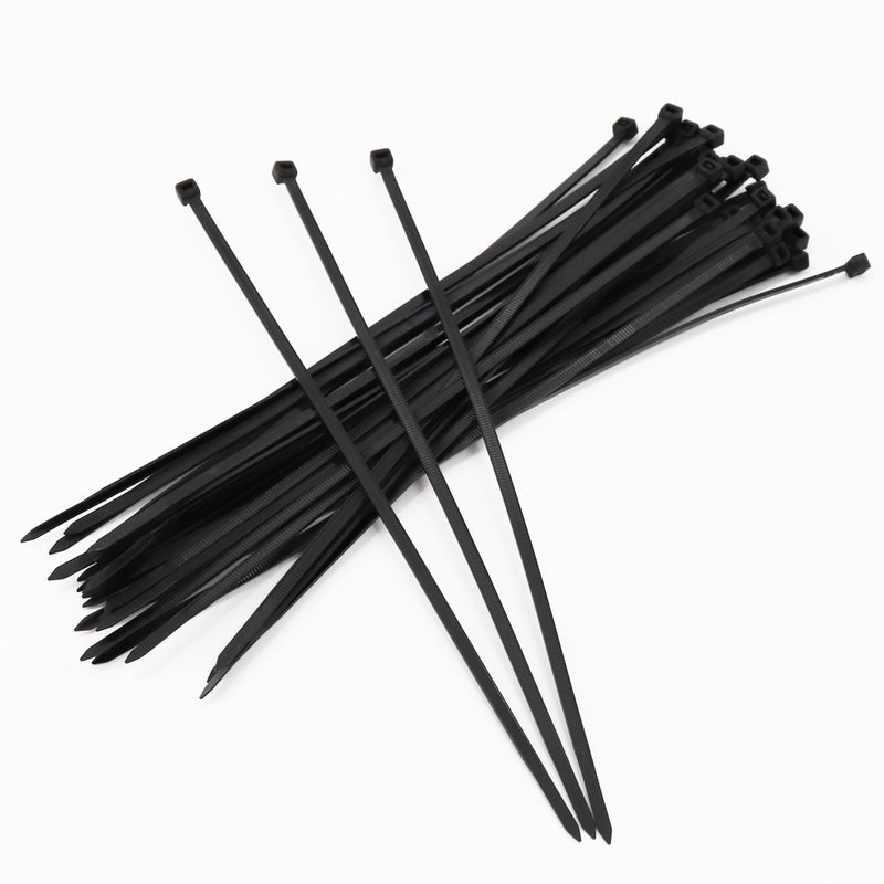 100 opasek zaciskowych 300 mm x 4,8 mm do siatki zacieniającej, ekranu prywatności do ogrodzenia, osłony kortu tenisowego, ogrodzenia placu budowy