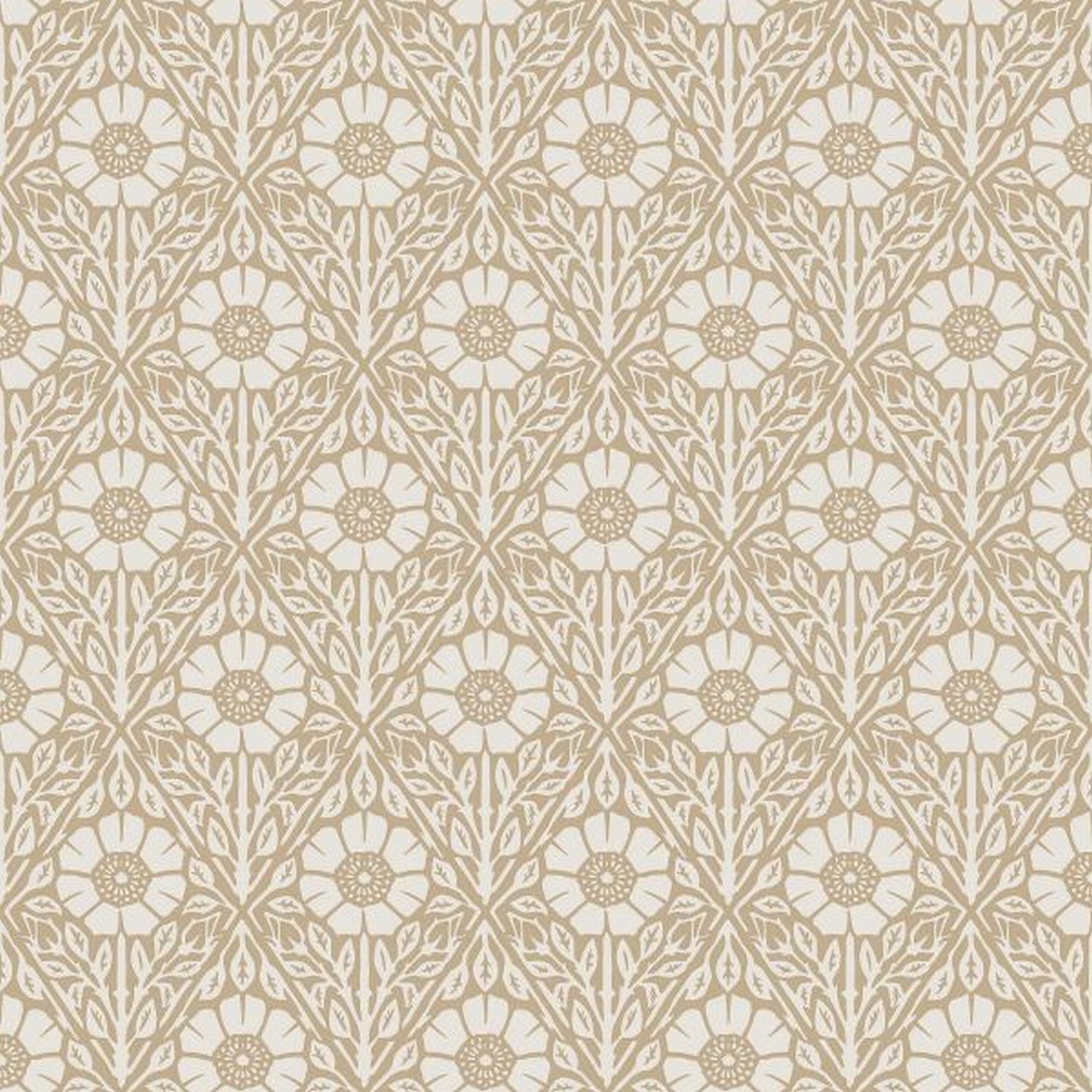 Papel pintado flores vintage marrón - 53 cm x 10.05 m - borastapeter