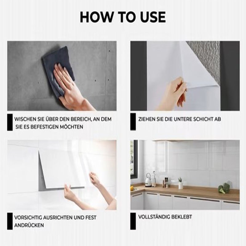 Panneau Décoratif Autocollant (Effet Marbre) - Lot de 10 Grand Format - Résistant à l'Eau & Anti-Taches pour Pièces de Vie - 5