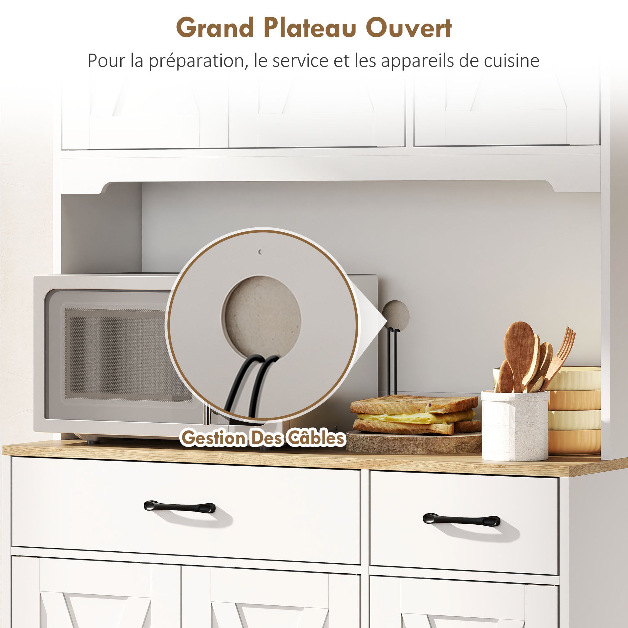 Armoire de cuisine panneau de particules HOMCOM - 5