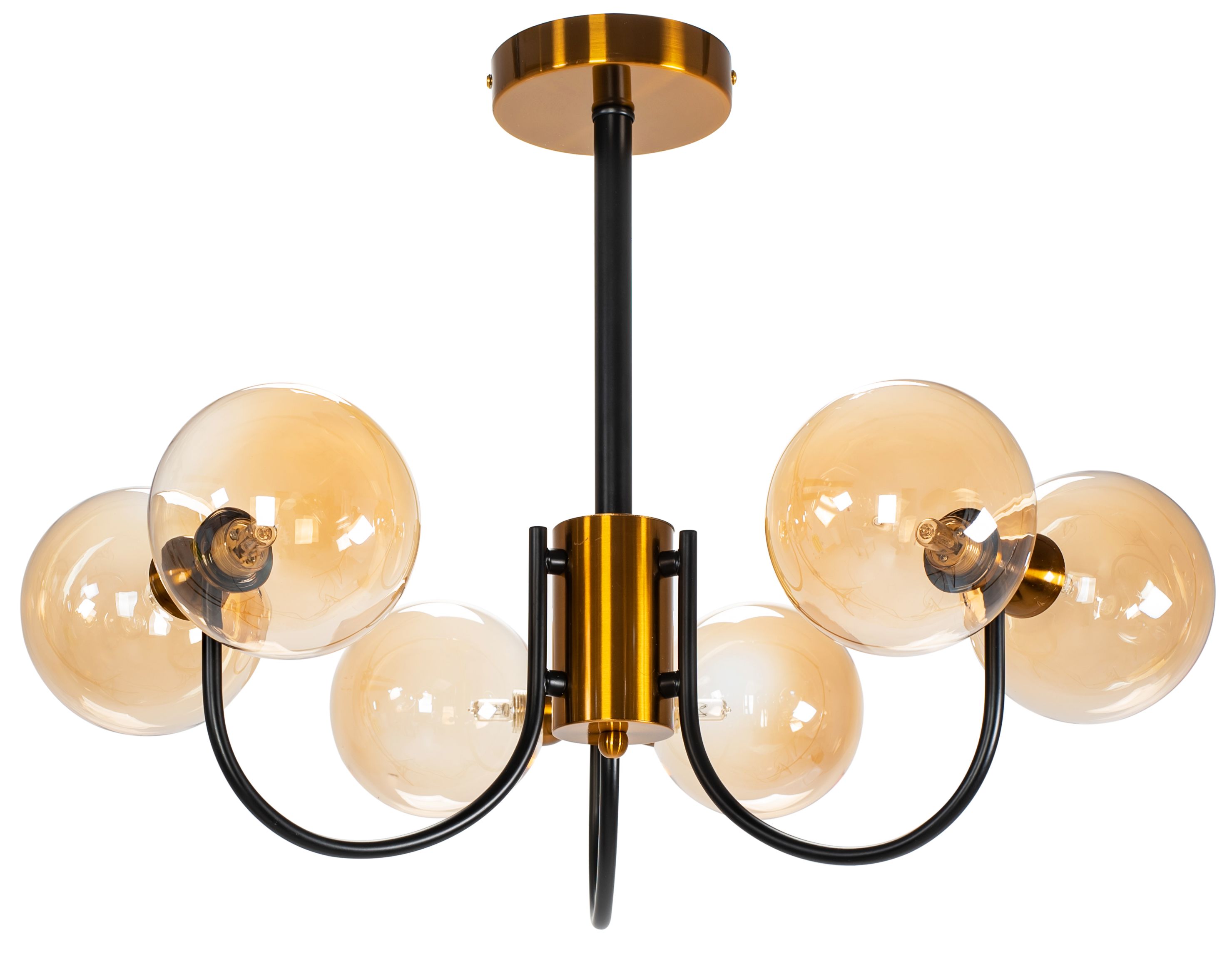 Lampa Sufitowa Wisząca Toolight App1120-6Cp Czarny