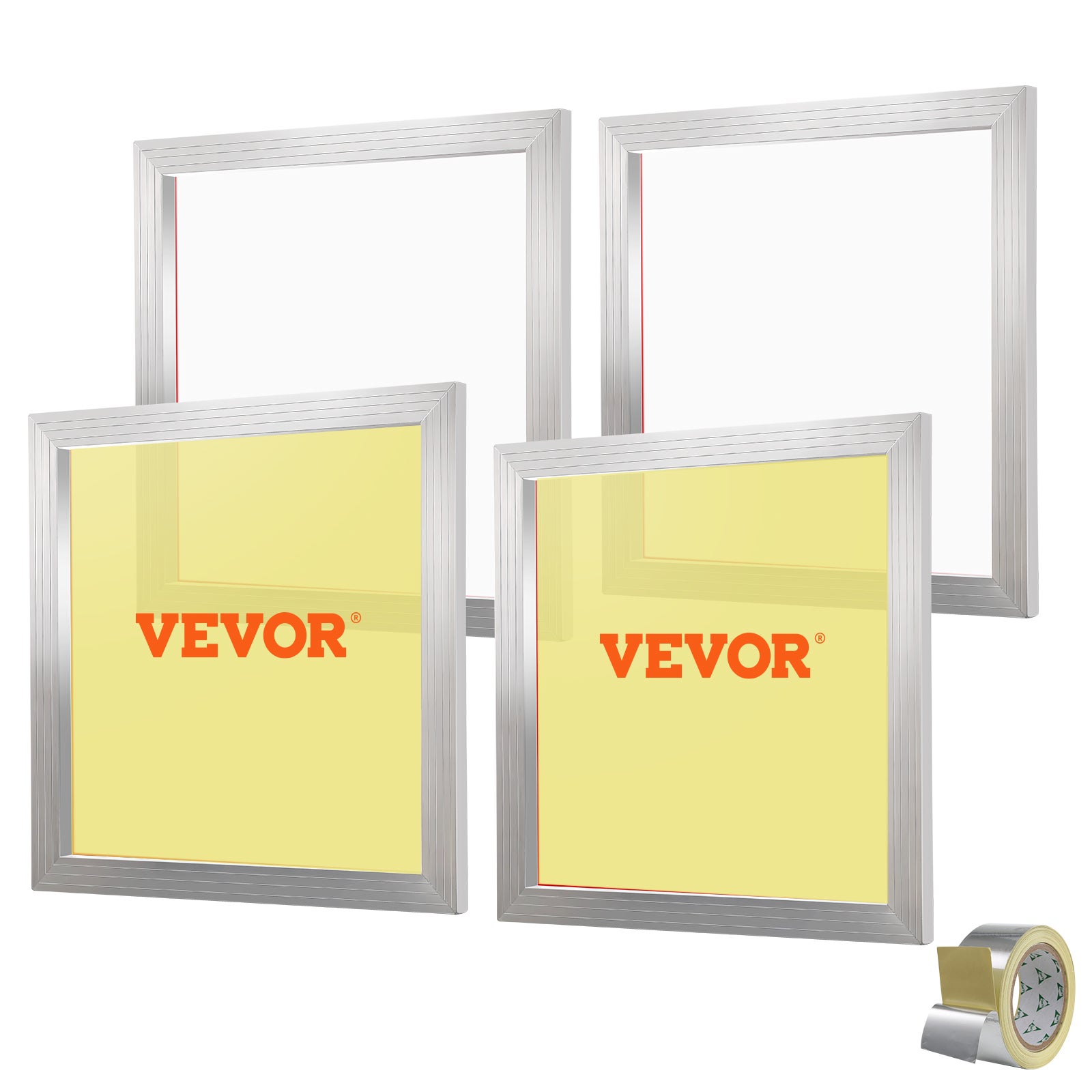 4 szt. Ramka ekranu ze stopu aluminium Prasa do sitodruku 20 "x 20", Akcesoria do maszyn do sitodruku Siatka 110, kwasoodporna i nieodkształcaln VEVOR