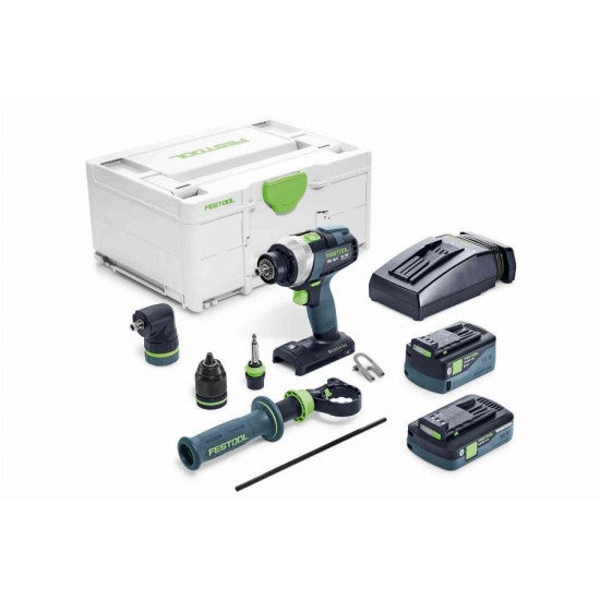 Perceuse visseuse sans fil tdc 18/4 5.2/4.0 i-set festool - 577243