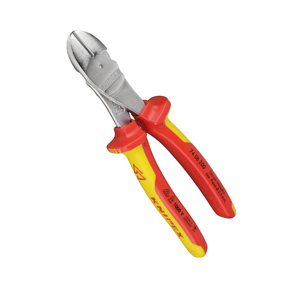 Knipex Alicate Corte Diagonal De Fuerza Aislado 1000V 200Mm Cromado - Imagen 5