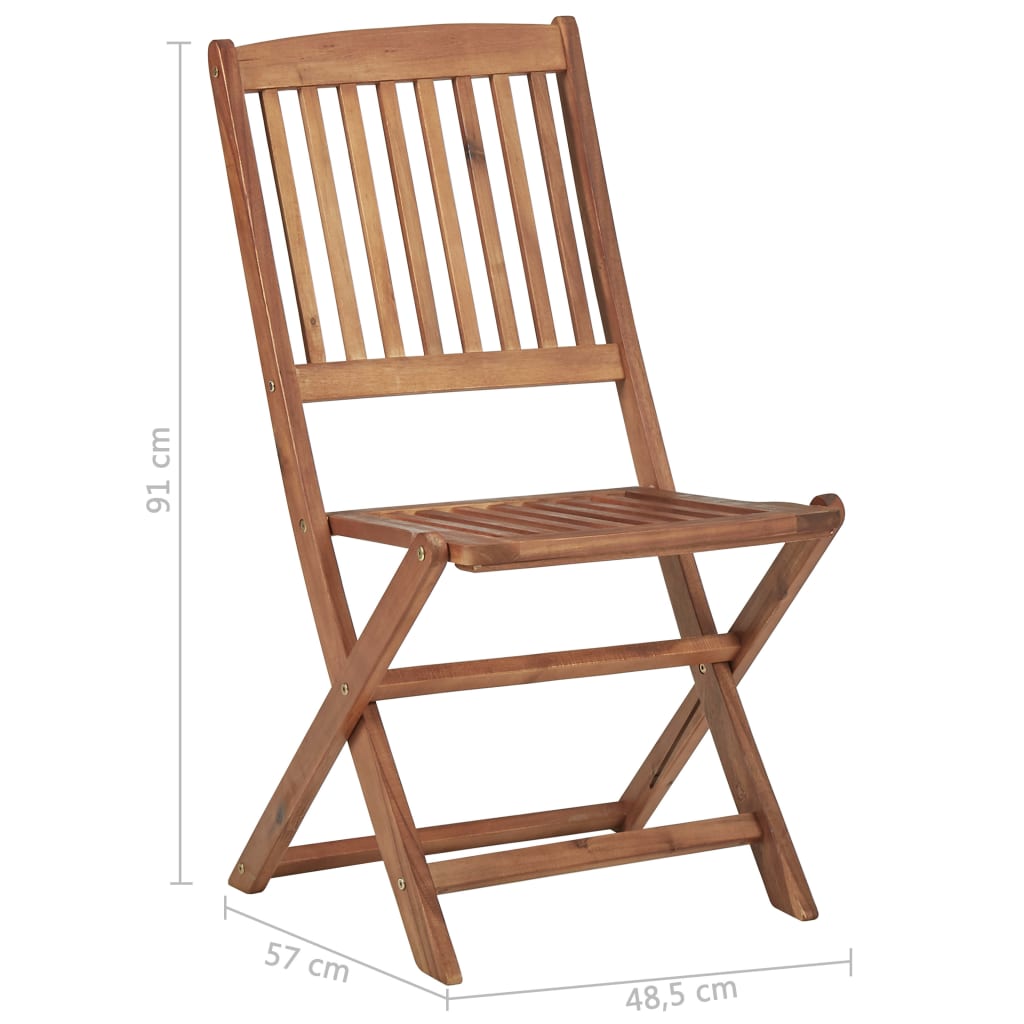 Chaise de jardin pliable avec coussin en Bois Gris - 3