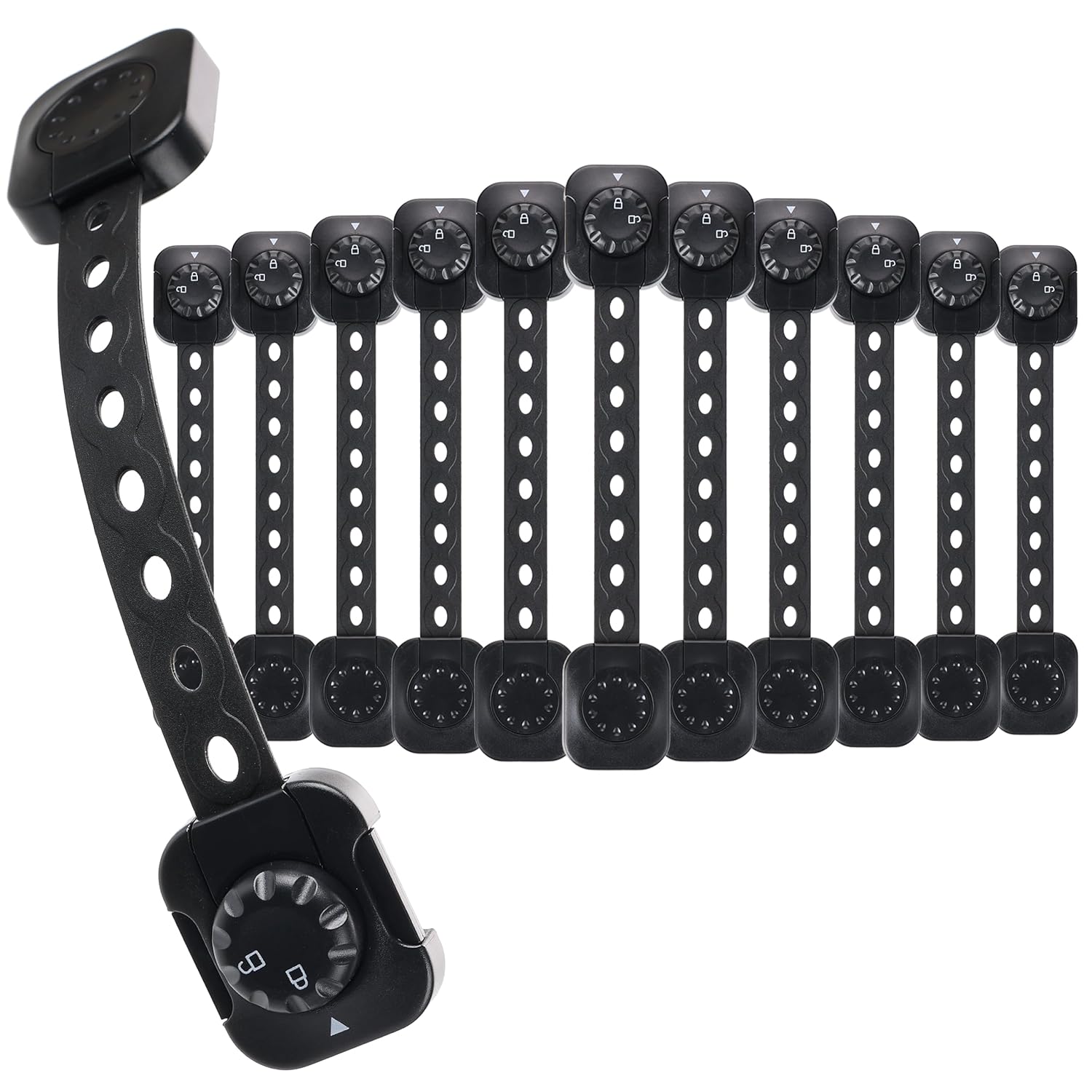 Kit Verrous à Capuche Pour Jeep Wrangler TJ 1997-2006 - Noir, Acier Inox/aluminium, 2 Pièces