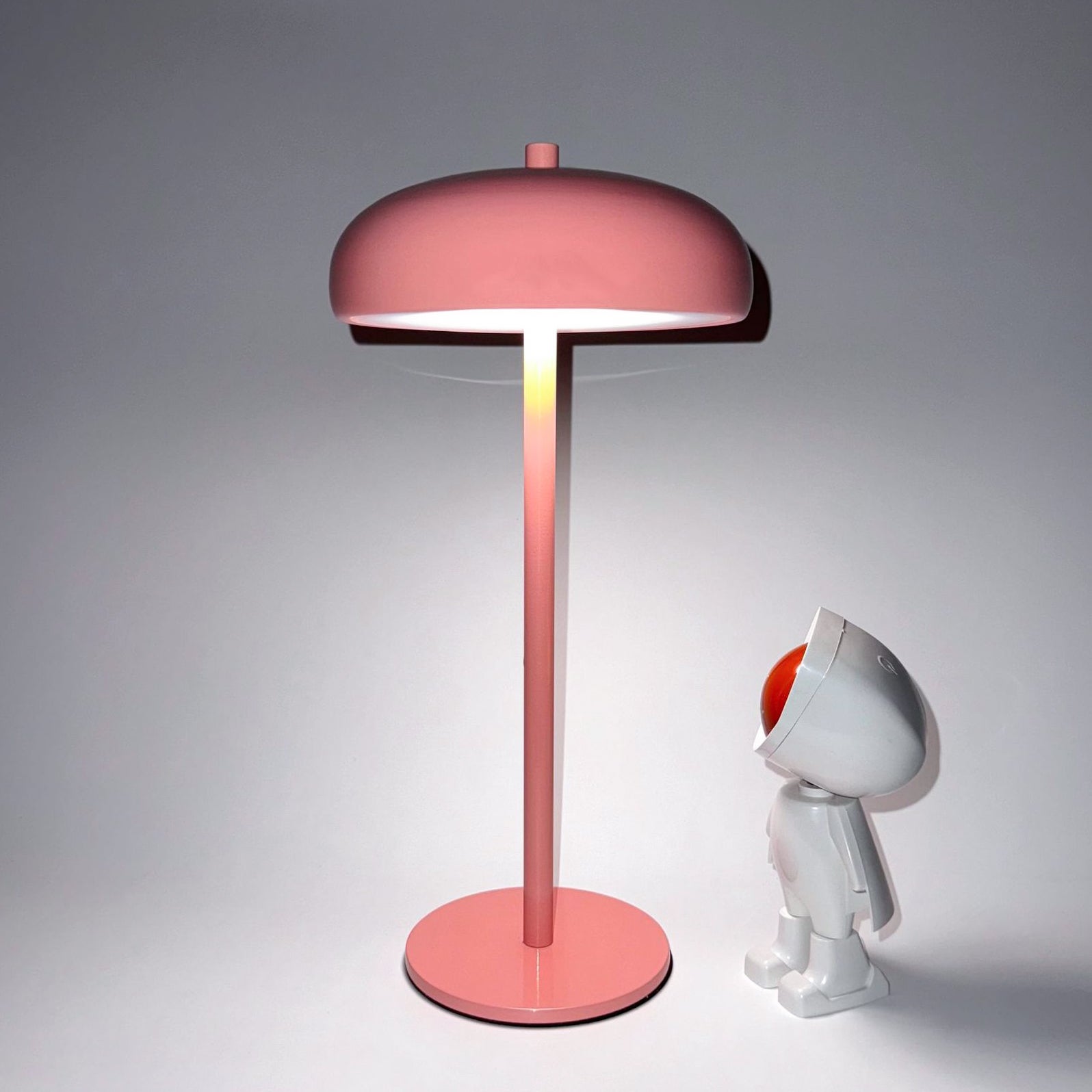 Bezprzewodowa lampa stołowa LED, nowoczesna przenośna lampa biurkowa, ładowalna lampka nocna z możliwością ściemniania w 3 kolorach (różowa)