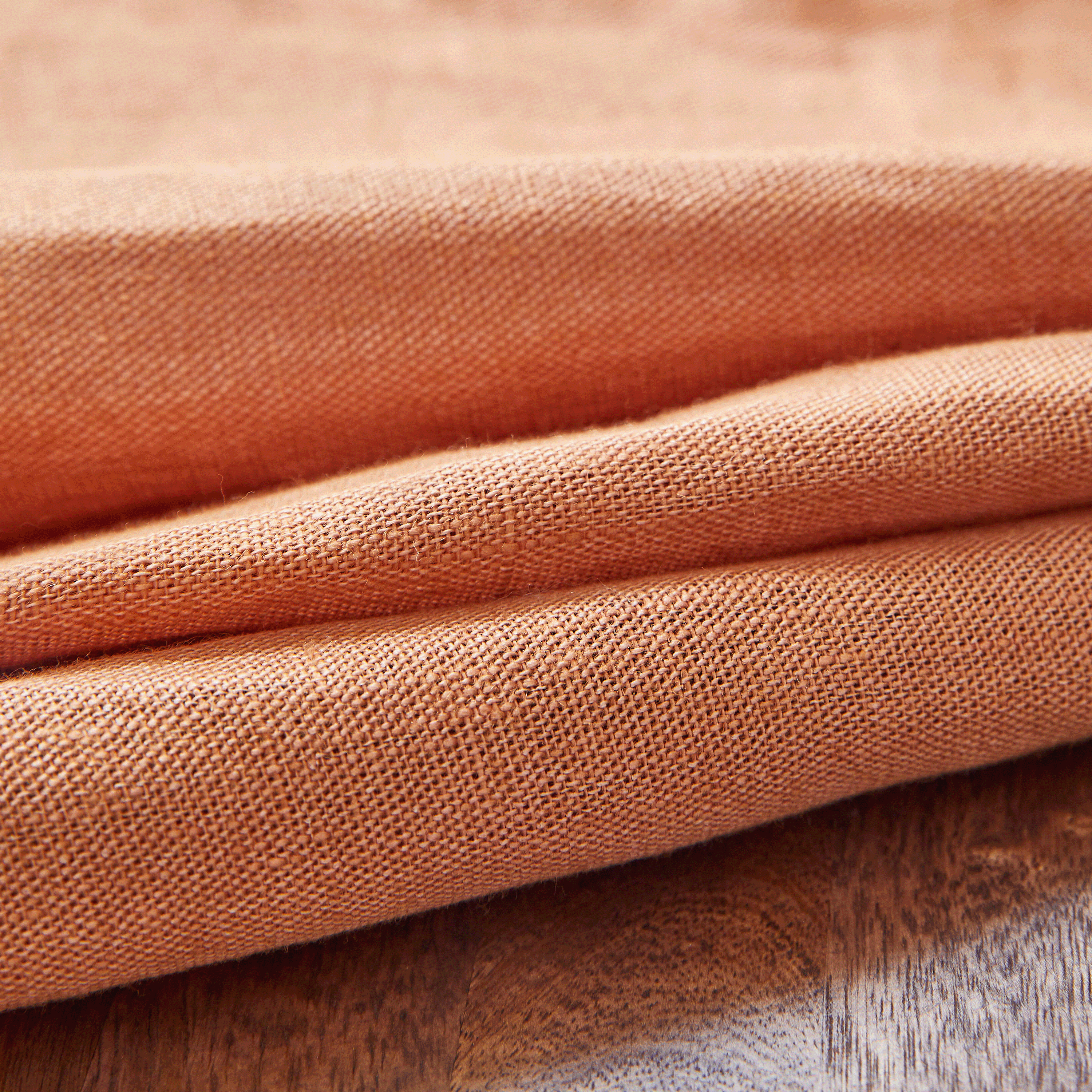 Rideau tamisant LENAYA - l.140 x H.280 cm - Lin - Terracotta - INSPIRE - 4