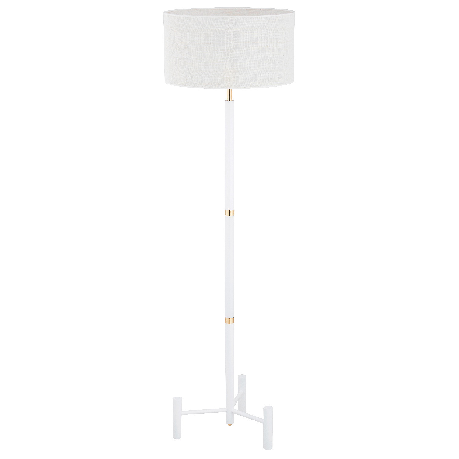 Lampa podłogowa stojąca Supra biało-złota 1xE27x15W wym: 155 x 45 x 45 cm metal Alfa