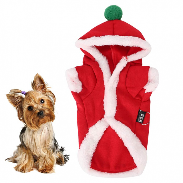 Fantasia de Natal para animais de estimação, capuz engraçado para cães, fantasia confortável para animais de estimação para cães pequenos
