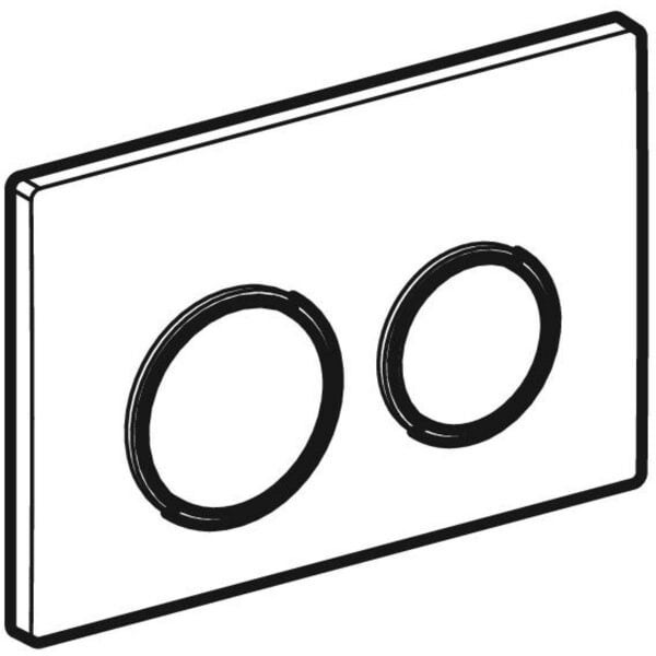 Geberit Omega20 Plaque de déclenchement, pour rinçage à 2 quantités, 115.085.11.1, Farbe: Blanc - 2