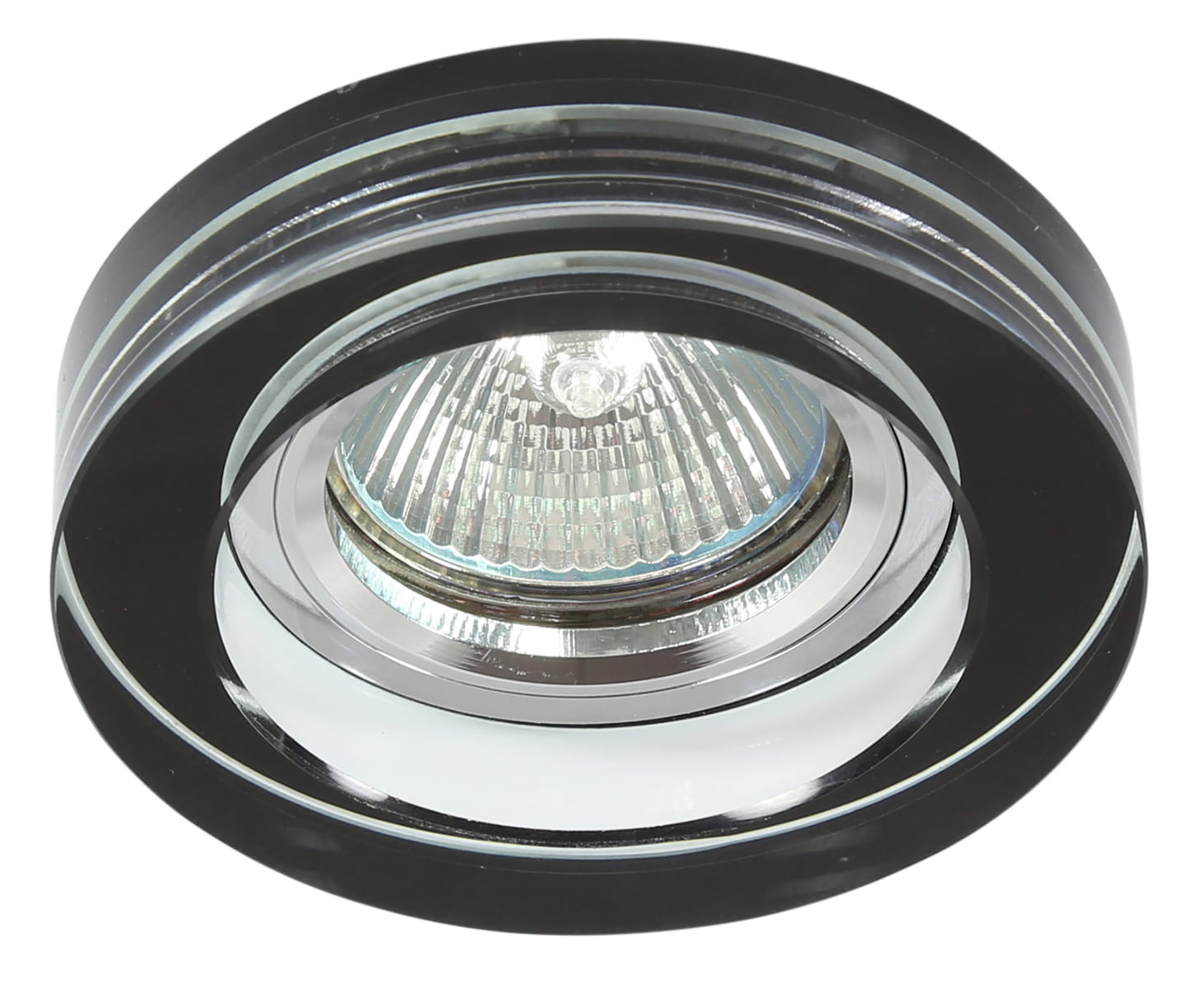 Oprawa sufitowa wpuszczana Ss czarna 1xMR16x50W okrągła IP20 wym: 3,5 x 9 x 9 cm szkło Candellux
