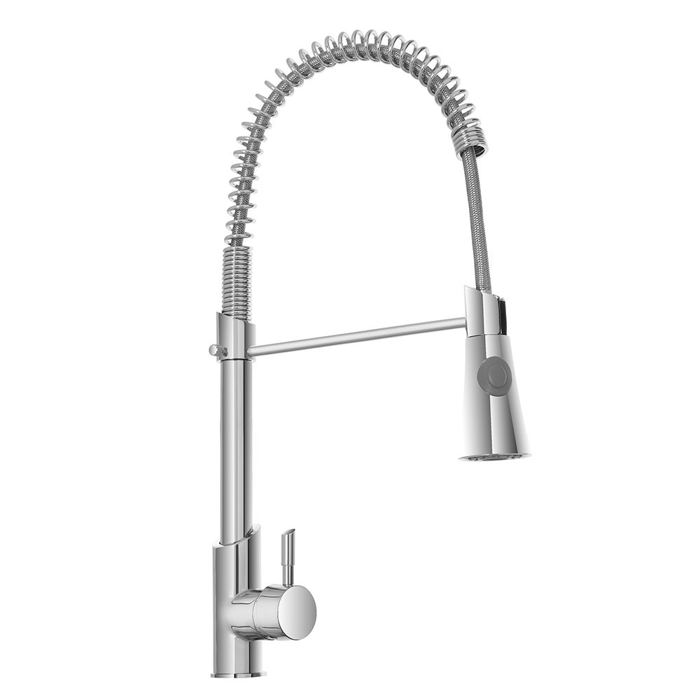 Miscelatore Lavello Con Doccetta Estraibile 2 Getti – Ambrosiana, Cromo, Cartuccia 40 Mm, Attacco 1/2", Alta Qualità Professionale