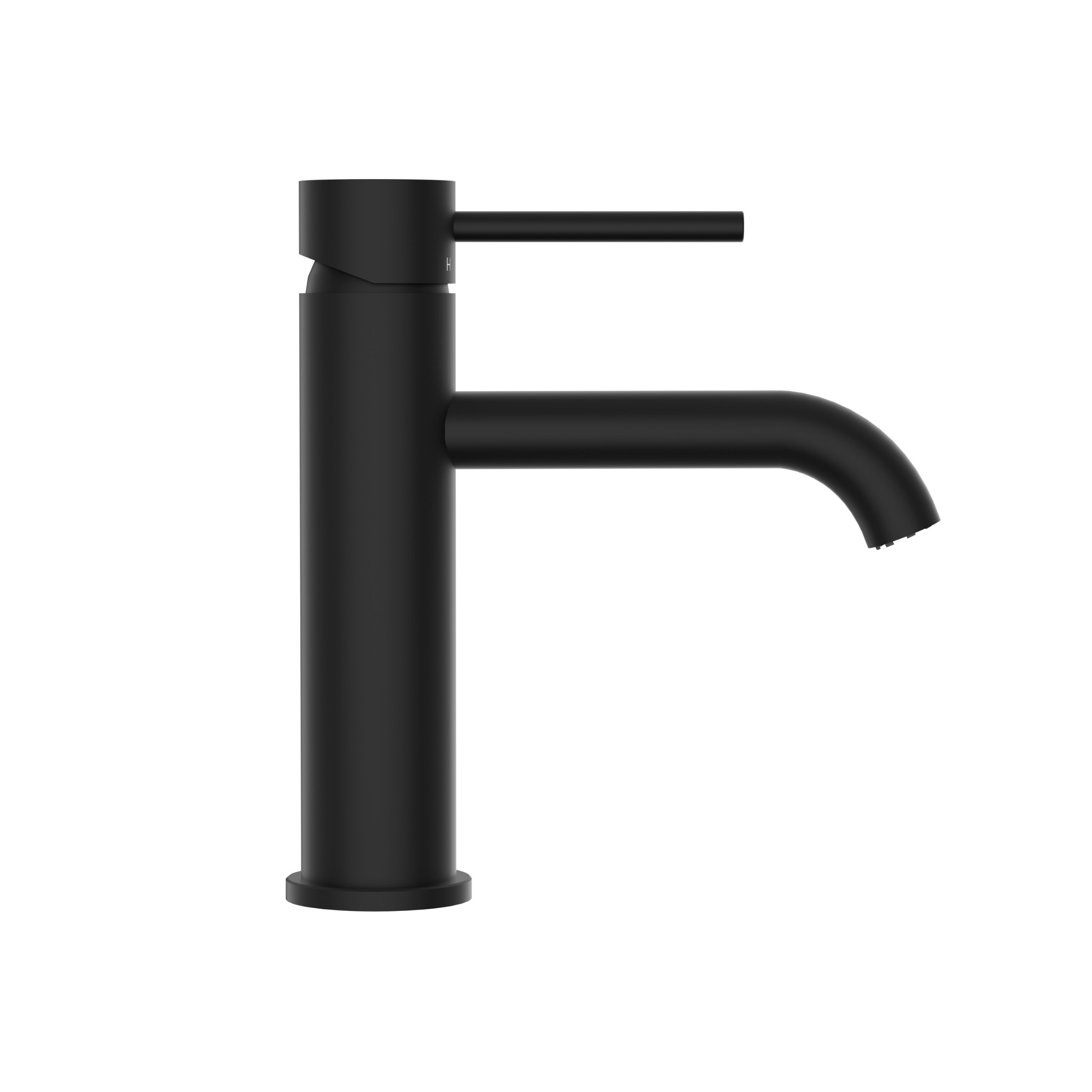 BALNEO bateria umywalkowa czarna stal nierdzewna | jednouchwytowa bateria do umywalki CASCADE BLACK