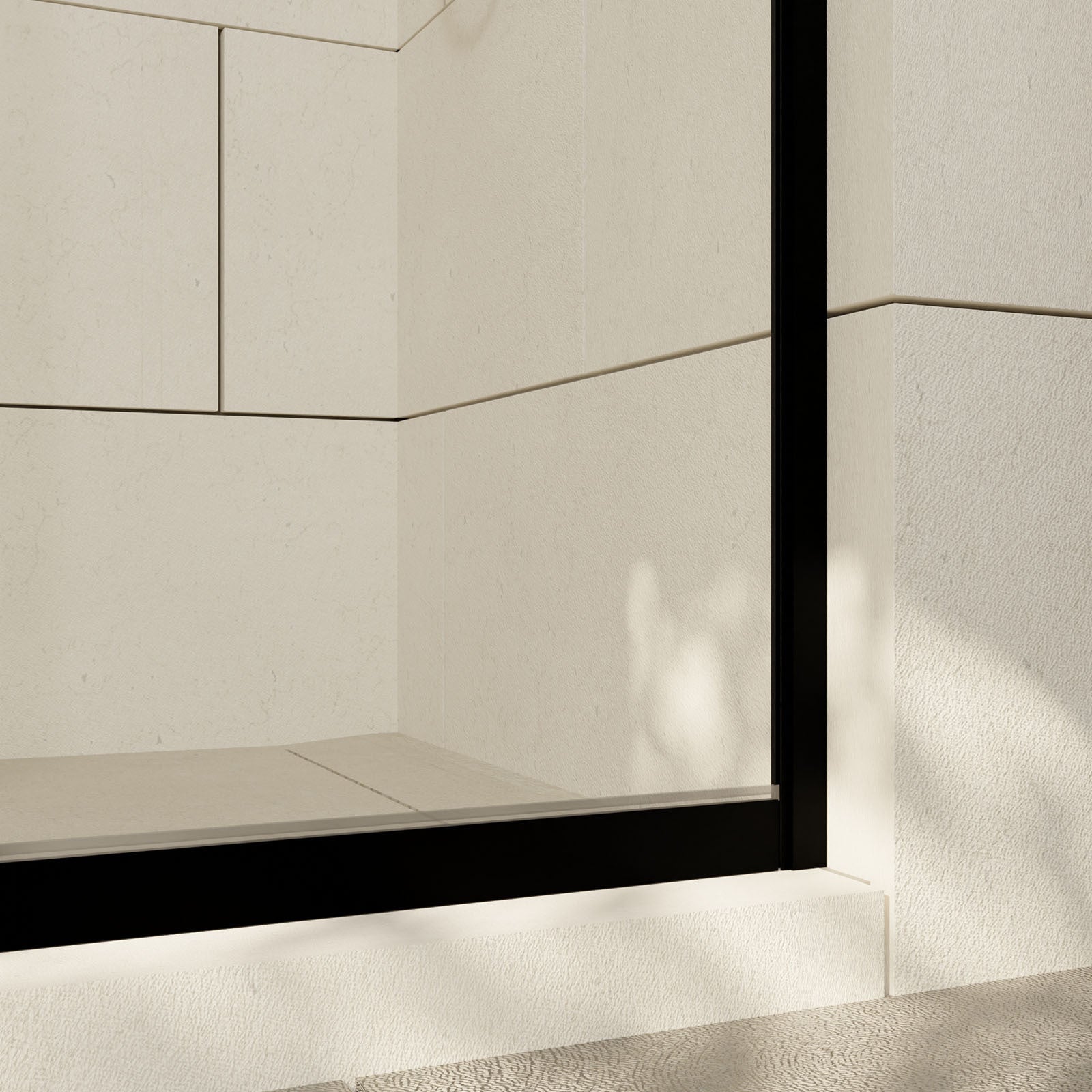 Porte de douche Pivotante et retour 90x90x200 - Profilés noir mat - CRUSH PIVOTANTE - 6