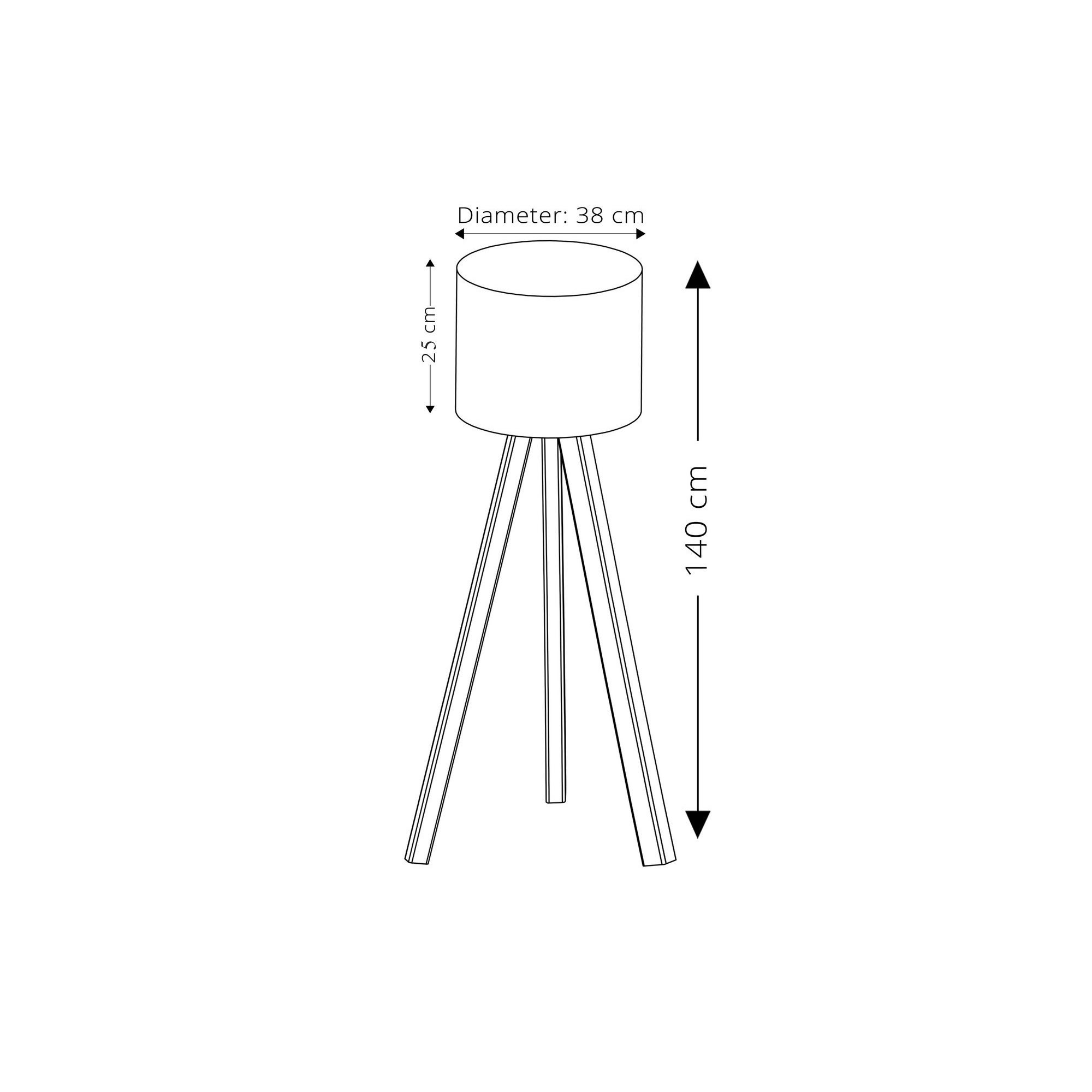 Lampada del piede con 70% MDF / 30% PVC Manch, Quercia - 2