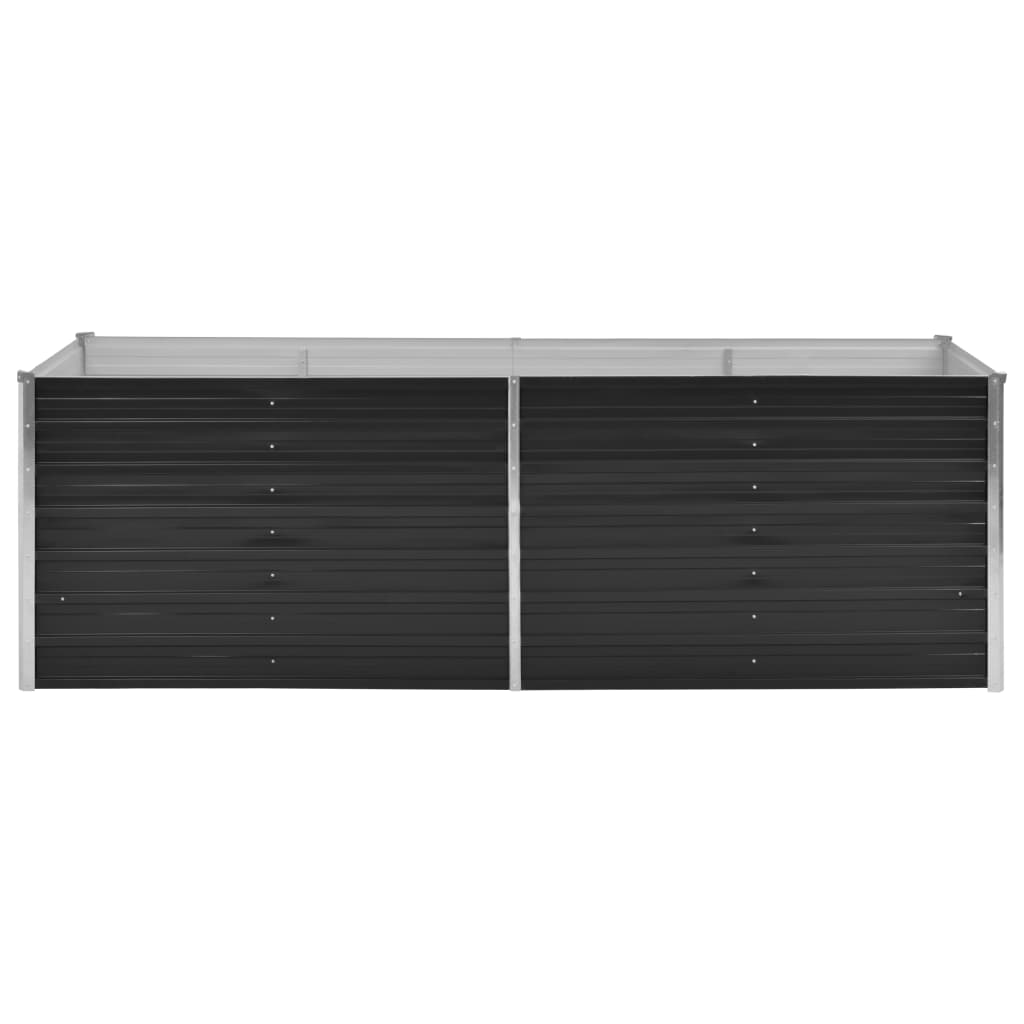 Fioriera rialzata piante fiori giardino 240 x 80 x 77 cm acciaio zincato antracite 02_0001144 - 2