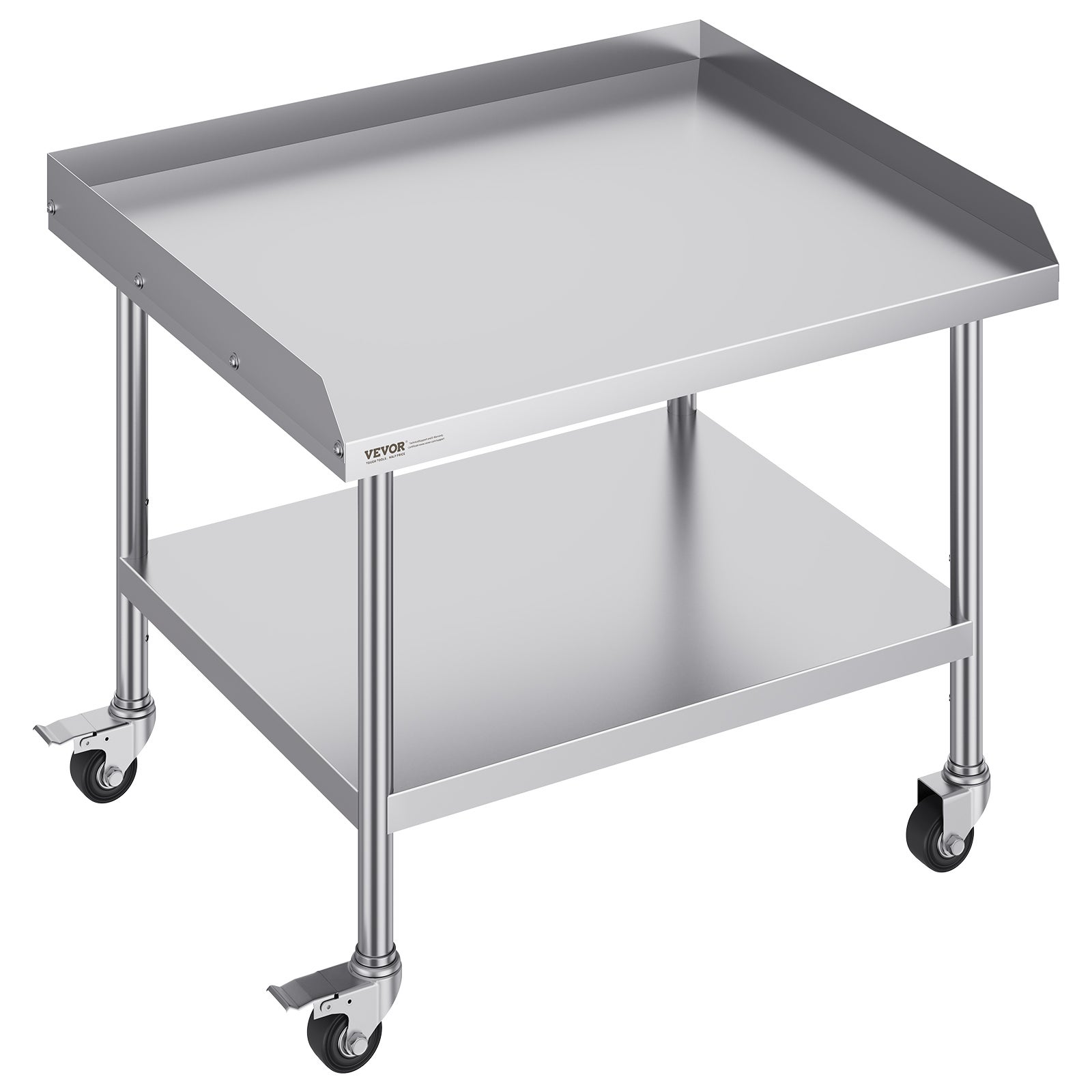 Stół roboczy ze stali nierdzewnej, stół przygotowawczy o wymiarach 762 x 914 mm, z możliwością rolowania VEVOR