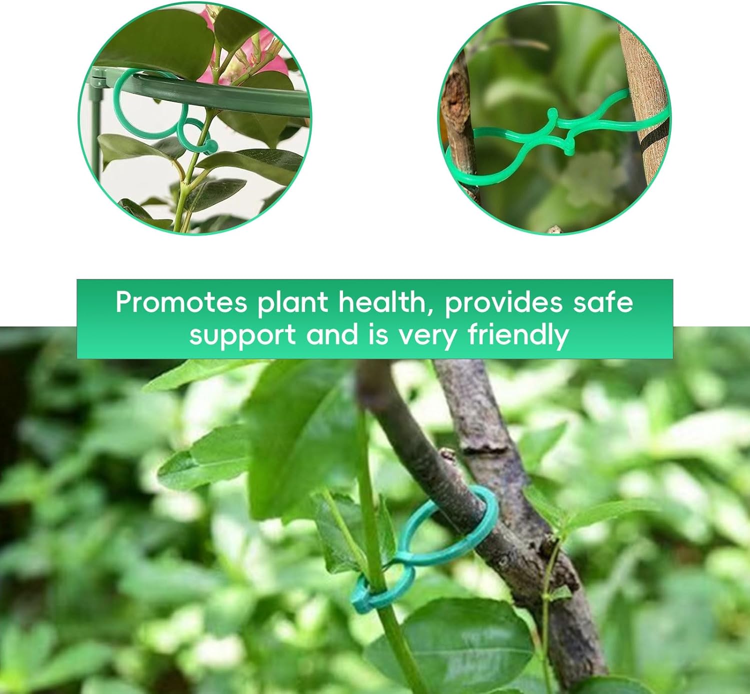 200 Pièces Clips de Support pour Plantes,Attache Tomate,Réutilisables Pinces à Plantes,pour Plantes Grimpantes et Fixation de Plante - 5