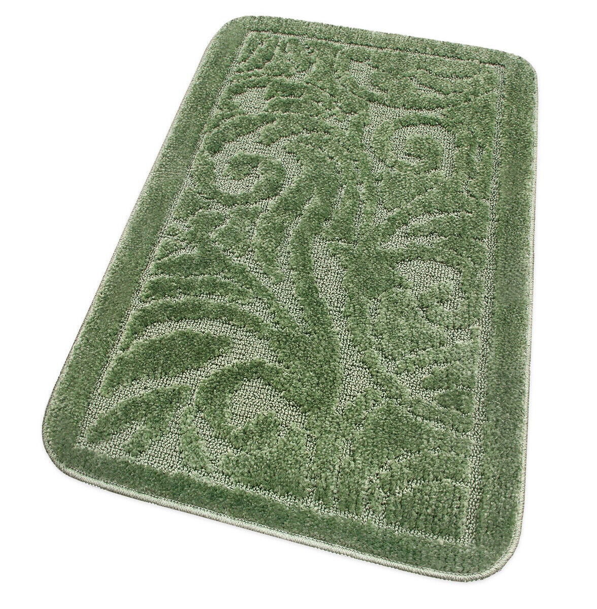 Mata łazienkowa Antypoślizgowy Absorbent 50x80 Cm Barokowy Jednolity Kolor Zielony