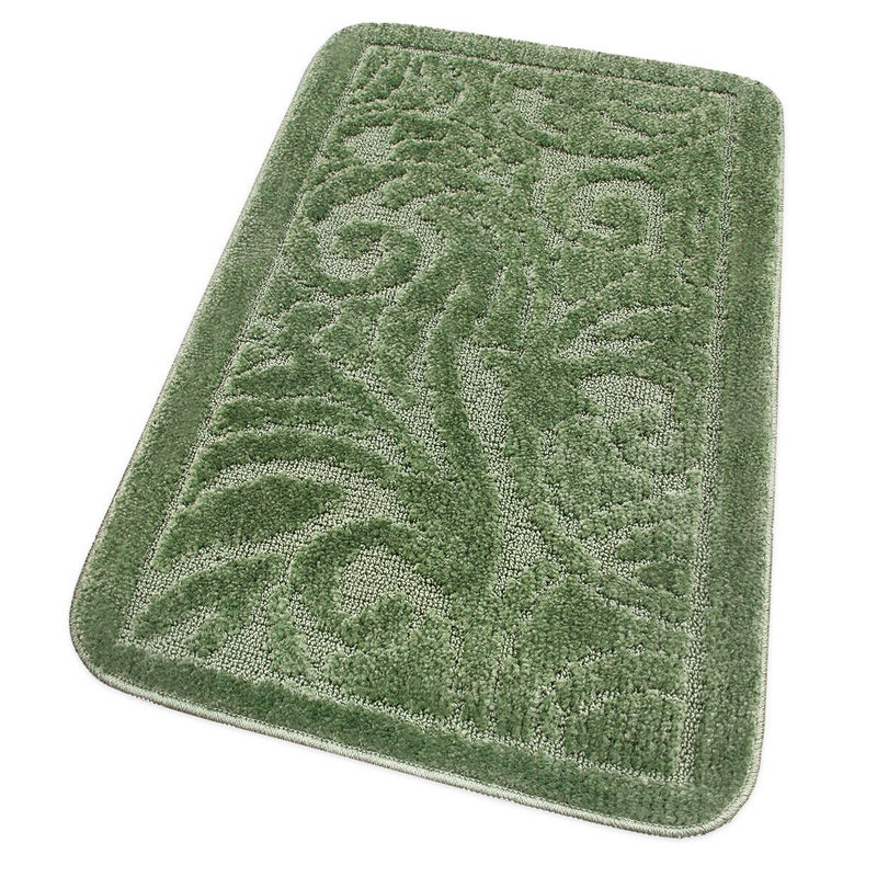 Mata łazienkowa Antypoślizgowy Absorbent 50x80 Cm Barokowy Jednolity Kolor Zielony