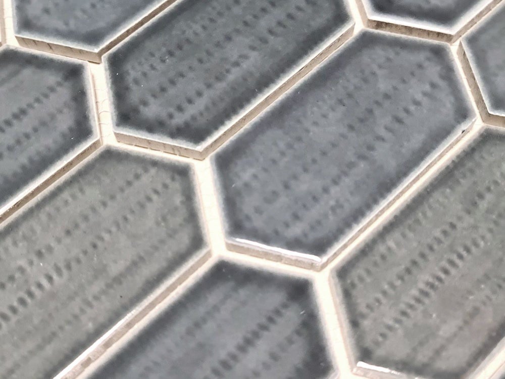 Mosaïque hexagonale noire anthracite polie - 11J-479 - 4
