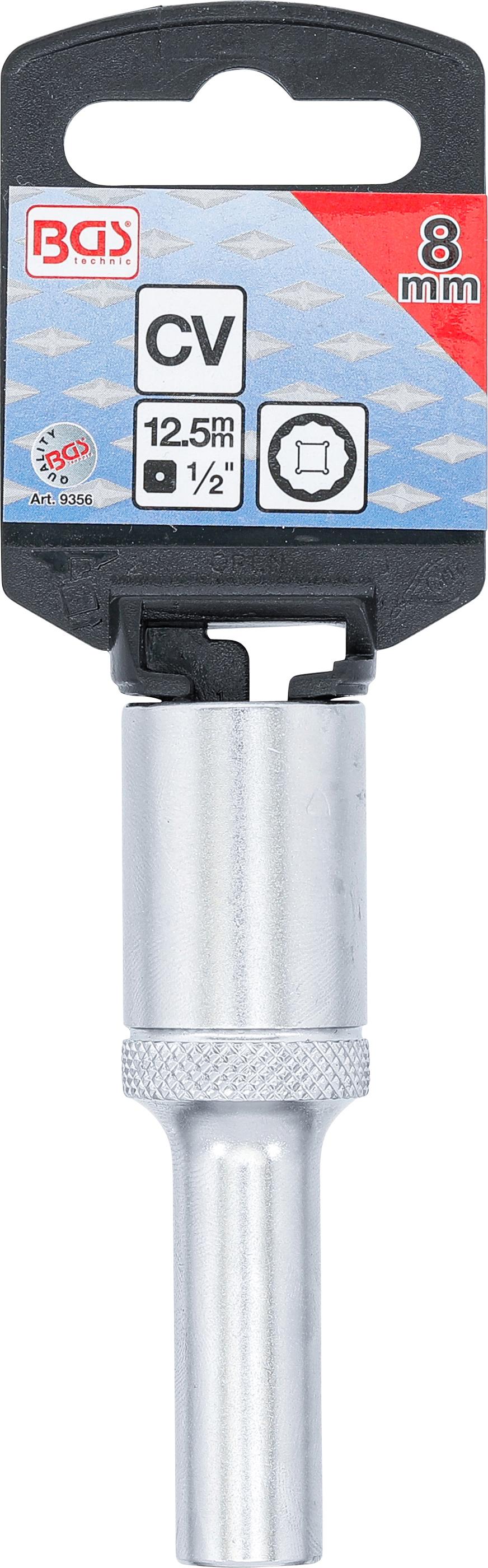 Douille pour clé, douze pans, longue | 12,5 mm (1/2