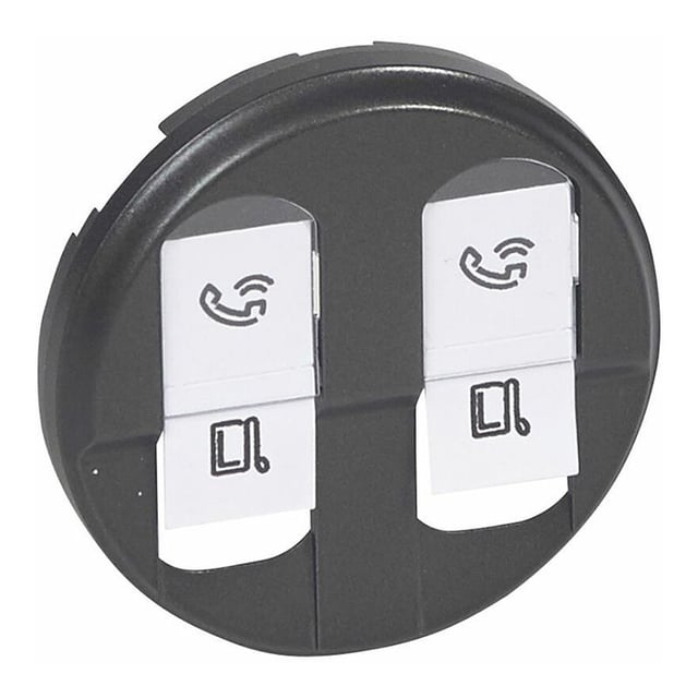 Enjoliveur Céliane pour prise double RJ45 - Graphite