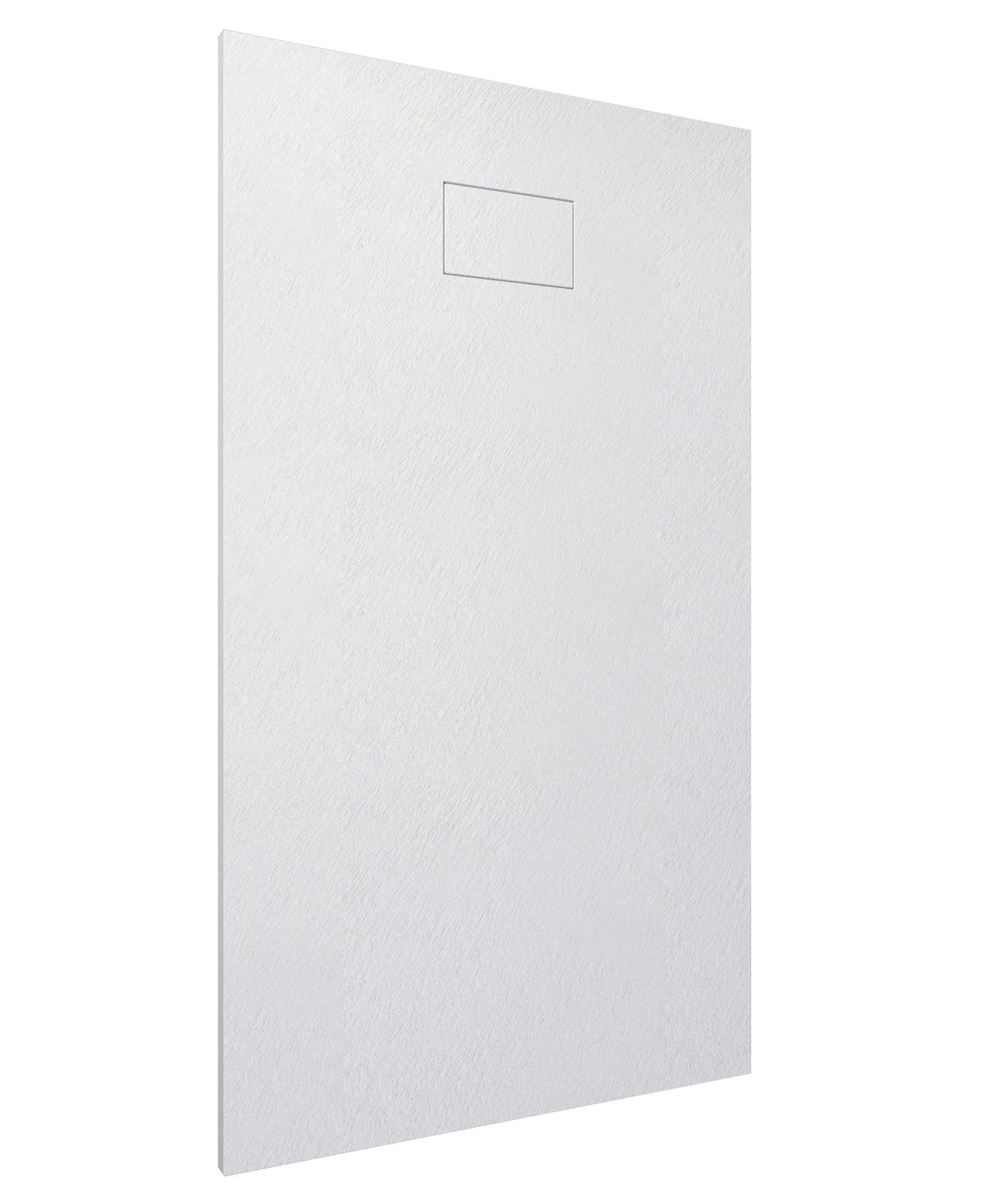 Piatto Doccia 90x70 Spessore 26 mm In SMC Effetto Pietra Bianco Quarzo - 4