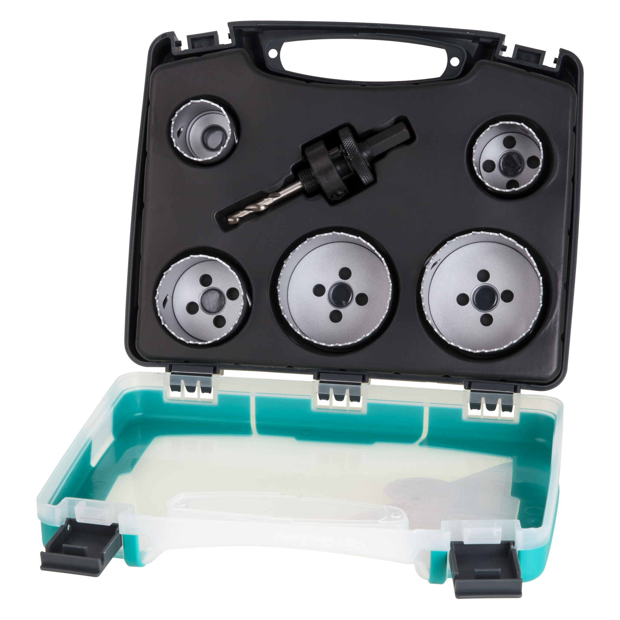 Zestaw otwornic BiM „Elektryka i hydraulika” – średnice 35, 40, 51, 65, 68 mm – głębokość cięcia 40 mm – wolfcraft 3764000