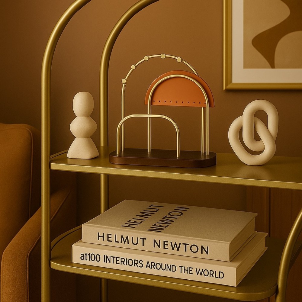 Porte bijoux arches métal doré 20cm - Azao - 2