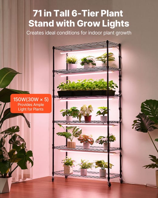 Support pour plantes d'intérieur à 7 niveaux, Grande étagèr-FR Support pour plantes d'intérieur à 7 niveaux, Grande étagèr-FR