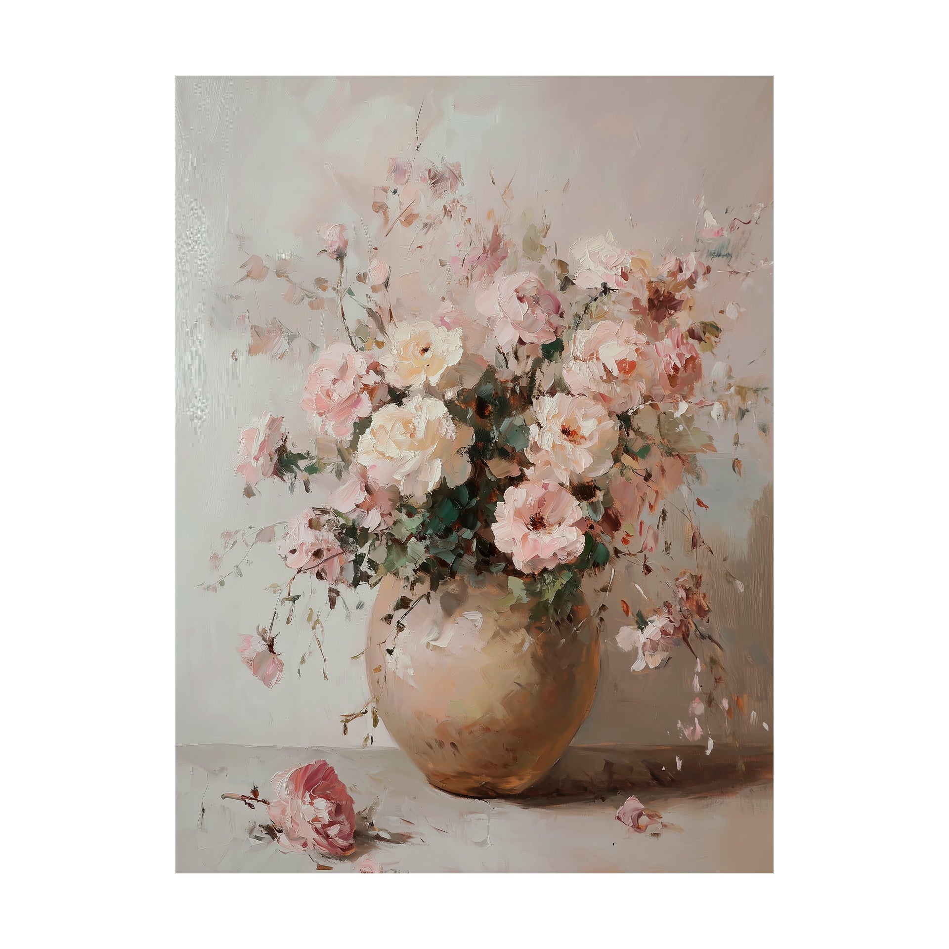 STYLER Tablou pe pânză Canvas Armonia petalelor 60 x 80 cm, decor modern de perete pentru living, dormitor și birou