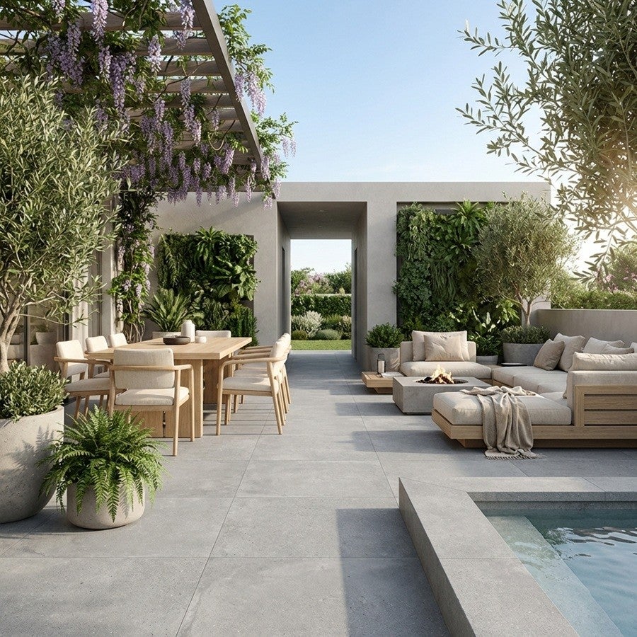 Dalle Sur Plots Portland Perla 60x60x2 Cm Effet Pierre Antidérapant R11 - 2