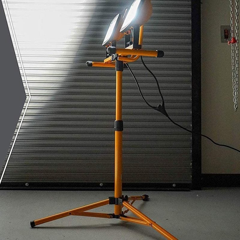 Holofote LED para canteiro de obras IP66 Holofote LED para exterior com tripé 2X10W branco frio - 5