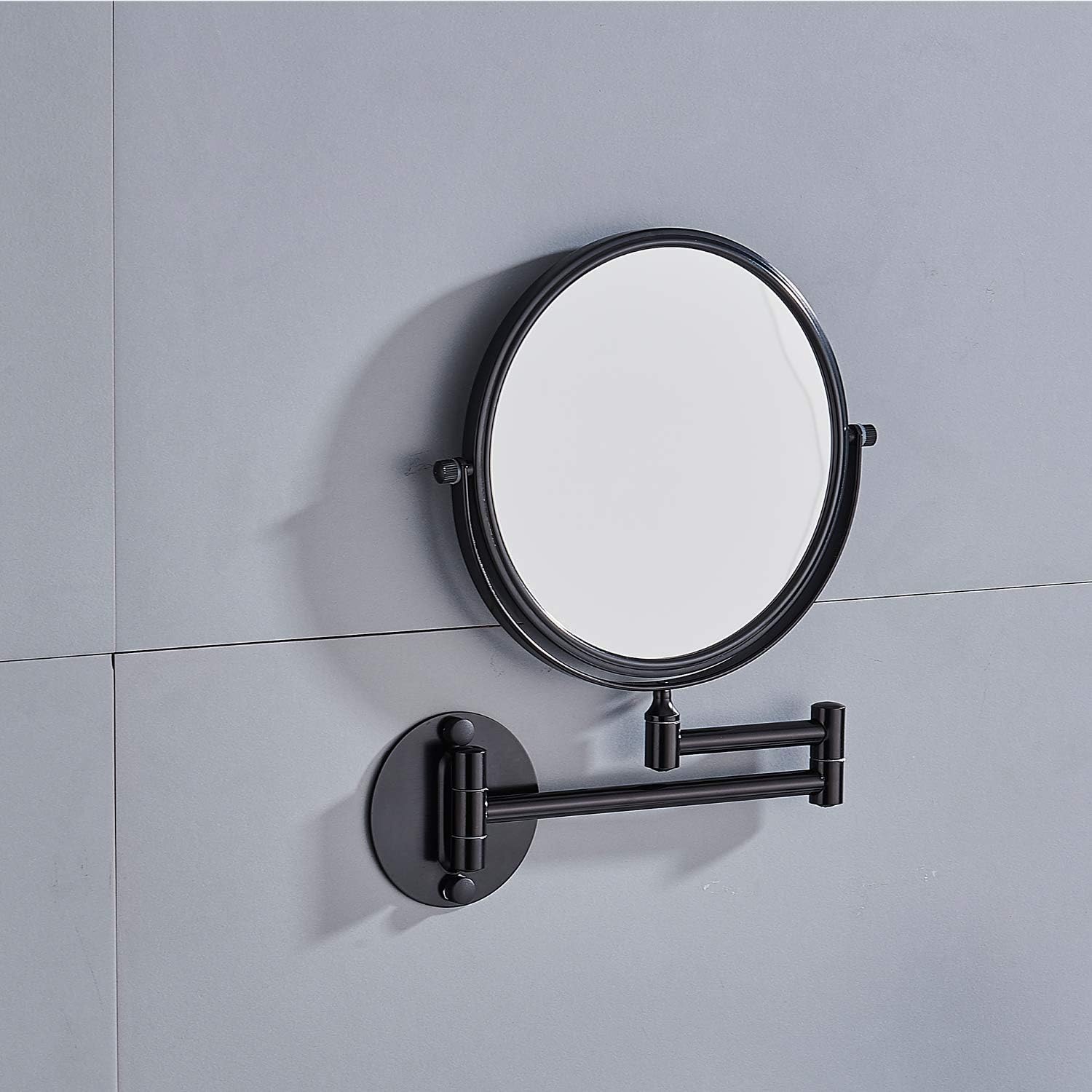 Specchio Girevole Inclinabile Da Bagno 61x91 Cm - Cornice In Metallo Dorato - Vetro Ultra Trasparente 4mm - Staffe In Lega Di Zinco Antiruggine - 3