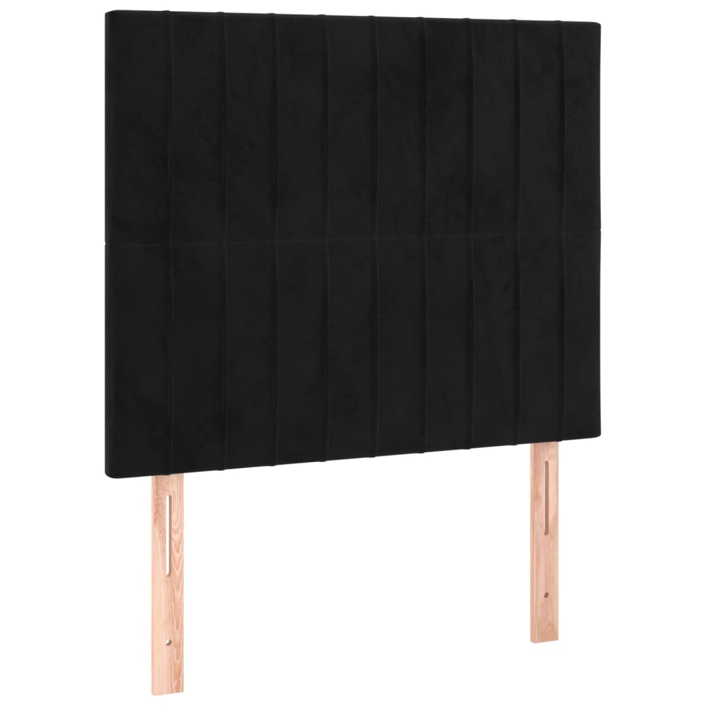 Cadre de lit sans matelas noir, velours, pour la chambre, 120 × 200 cm - 8
