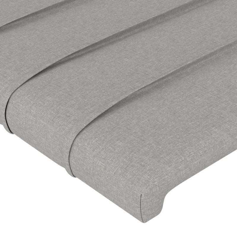 Cabeceira de cama tecido 100x5x78/88 cm cinzento-claro vidaXL - 4
