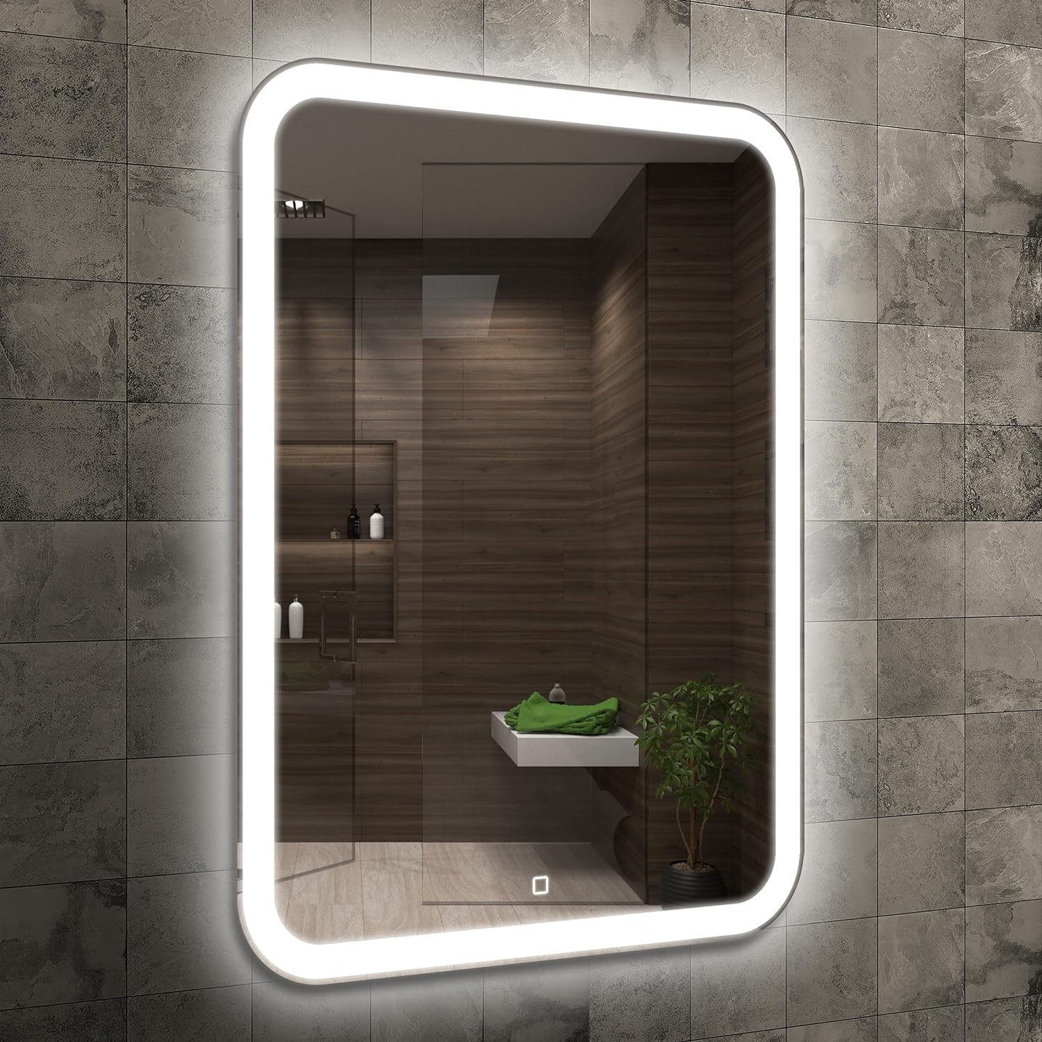 ACMHNC Vintage Lampe Miroir Salle De Bain Avec Interrupteur, IP44 Lampe De Salle De Bain Rétro, 4000K Lampe Pour Miroir Coiffeuse Réglable 240 ° Métal Applique Murale Avec Interrupteur,75cm/11w