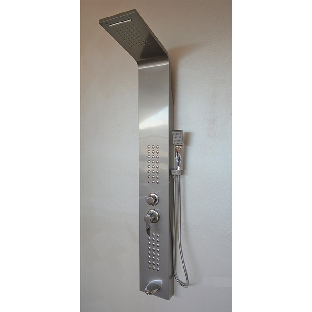 Fra9010 columna de hidromasaje acabado satinado en acero inoxidable 18/10