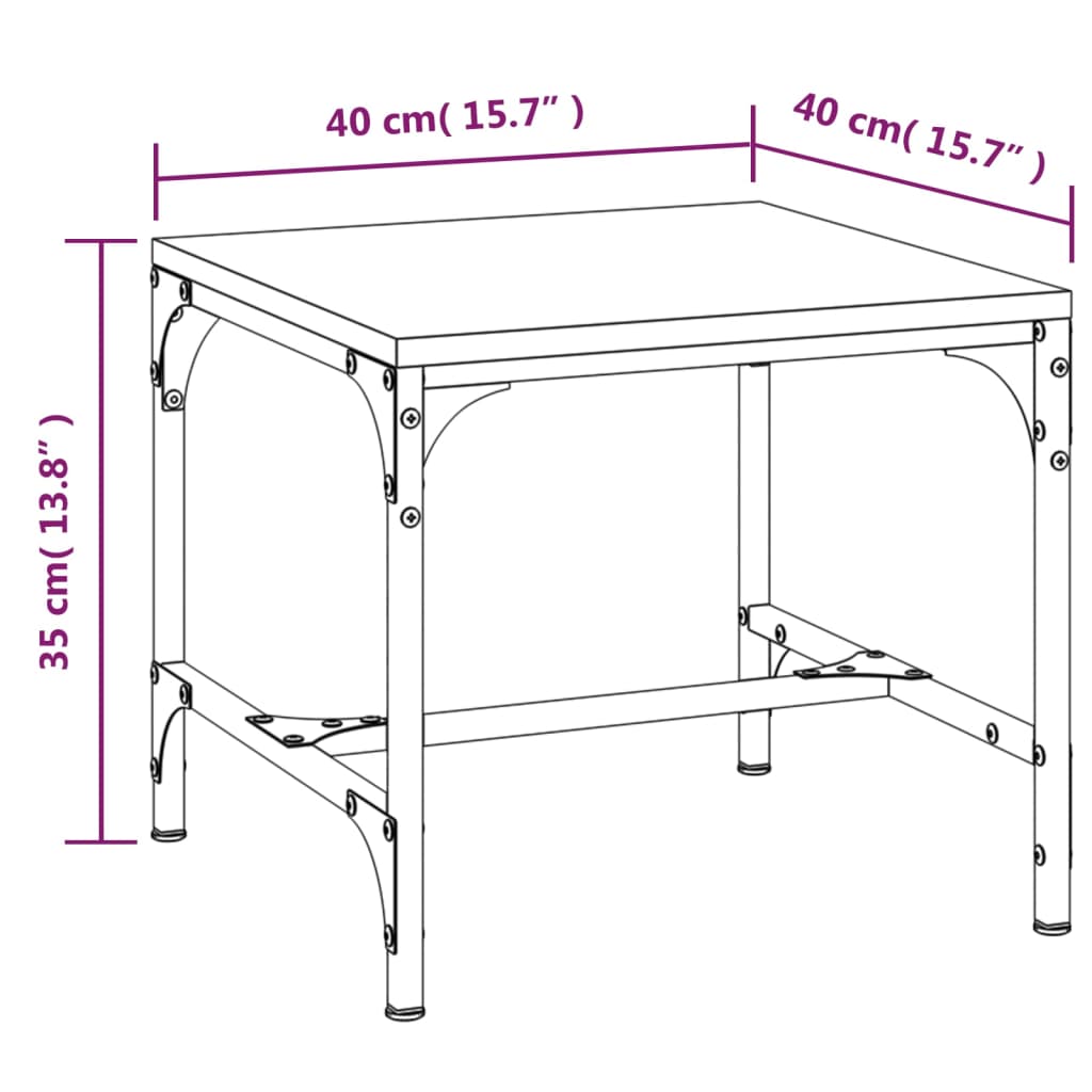 Tables basses | Tables d'appoint | Tables de salon 2 pcs Noir 40x40x35 cm Bois d'ingénierie - 9
