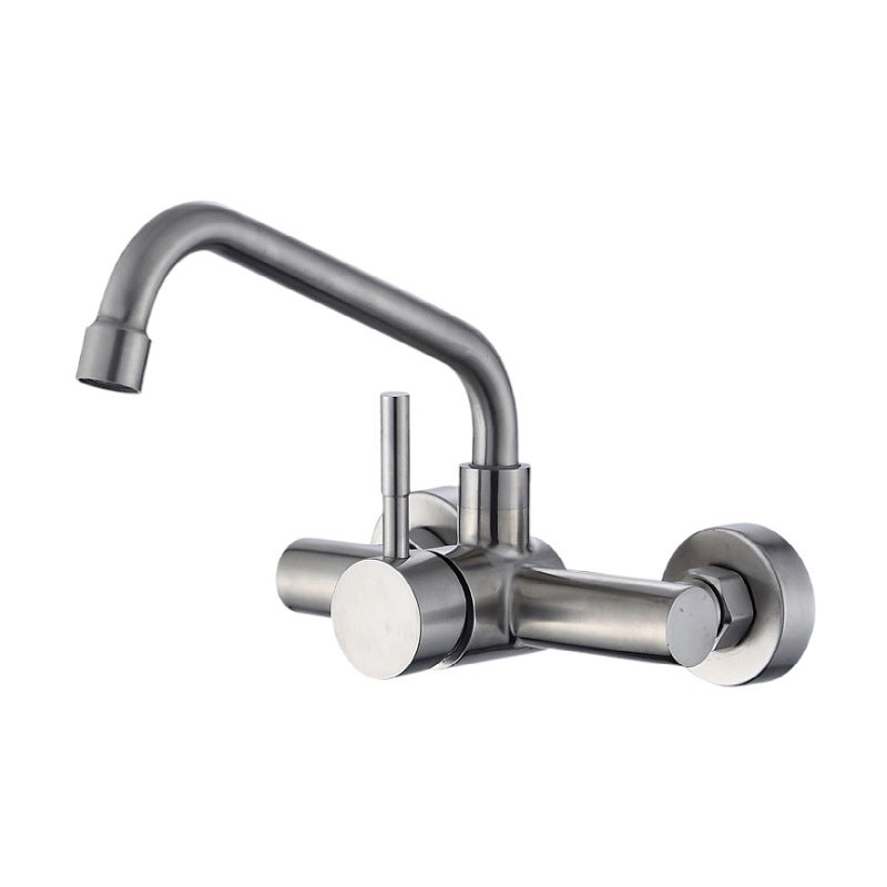 Bateria kuchenna montowana na ścianie, bateria kuchenna ze stali nierdzewnej 304, bateria kuchenna z obrotową wylewką