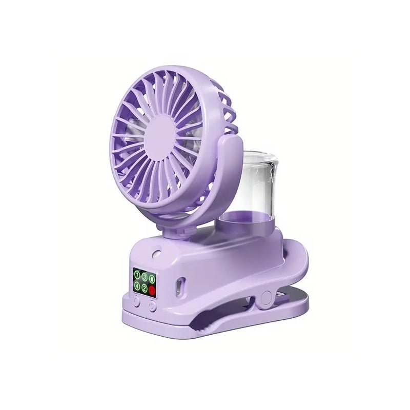 Przenośny Wentylator Nawilżający - 4 Regulowane Prędkości, Wbudowany Klips, Wielofunkcyjny (Biuro/Akademik/Plaża)