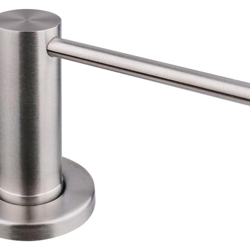 Wbudowany dozownik mydła do kuchni i łazienki z pompką ze stali nierdzewnej, napełnianie od góry, srebrny