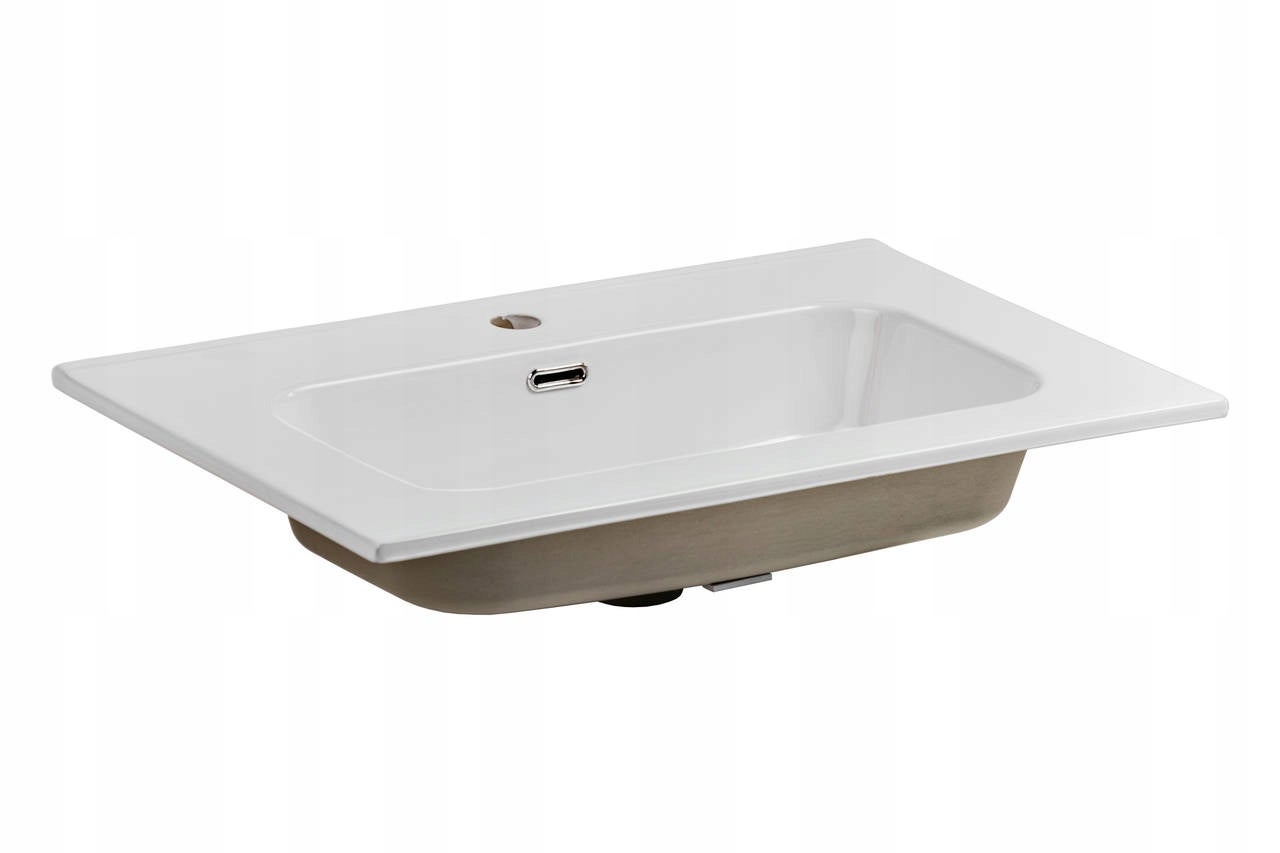 Umywalka meblowa GO 2 70 cm biała połysk ceramika z blatem