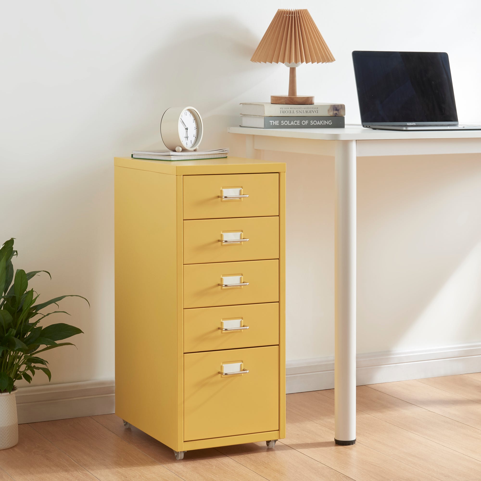 Caisson De Bureau Kökar à Roulettes Avec 5 Tiroirs 69 X 28 X 41 Cm Jaune En Casa 91336971 Caisson De Bureau Kökar à Roulettes Avec 5 Tiroirs 69 X 28 X 41 Cm Jaune En Casa 91336971