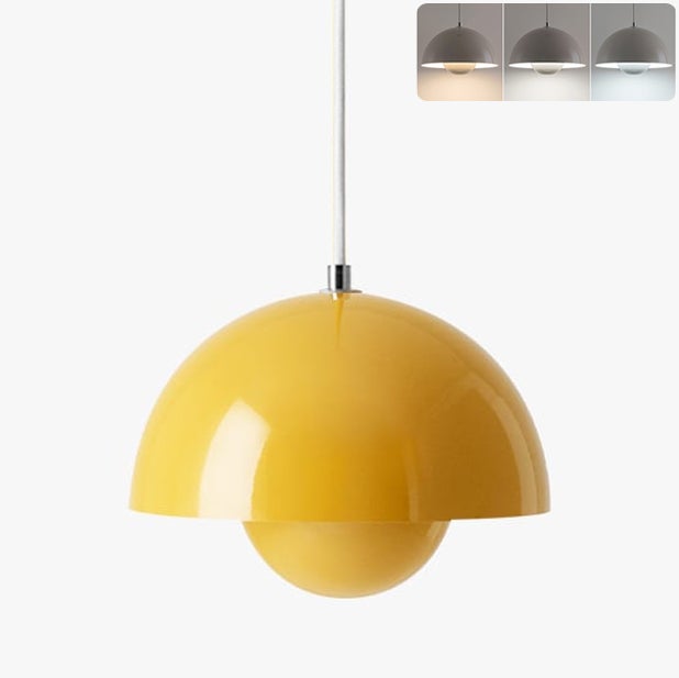 Żyrandol, nowoczesna lampa wisząca, lampa sufitowa wisząca z żarówką, oświetlenie do dekoracji wnętrz, 3 temperatury barwowe, 23 cm (żółty)