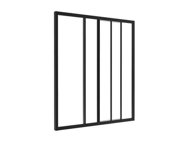 Verrière coulissante en aluminium thermolaqué noir 90 x 105 cm (L x H) – RAVENA