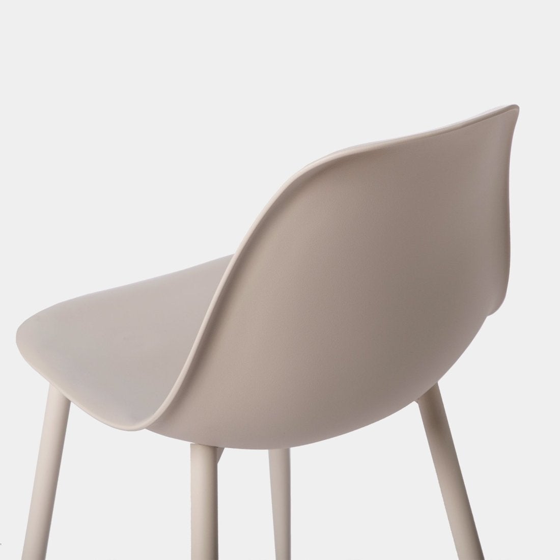 Chaise en polypropylène beige Nina - 8