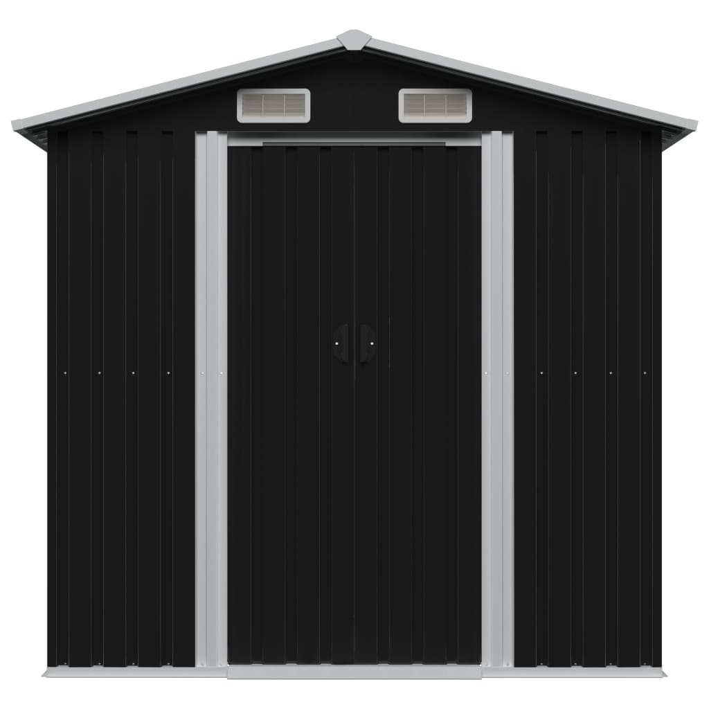 Maison Exclusive - Capanno Attrezzi da Giardino Antracite Acciaio 204x132x186 cm - 2